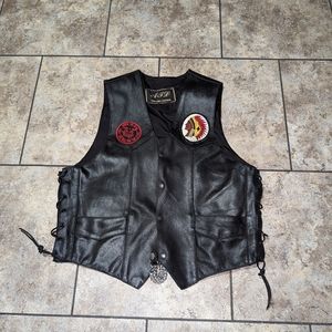 ATL Vintage Men's Leather Biker Vest Size 50